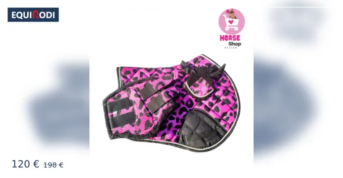 Ensemble Tapis Poney Lopard Rose & Noir Confort e Bon Plan
