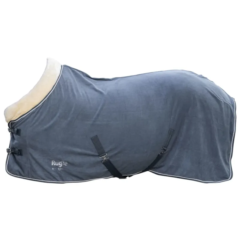 Couverture polaire RugBe Royal gris graphite - 165cm Usine Directe