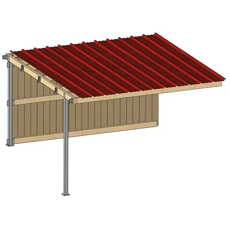 Prix Rduit Extension abri prairie SP 4,09x,418 m planche/bac acier bdx