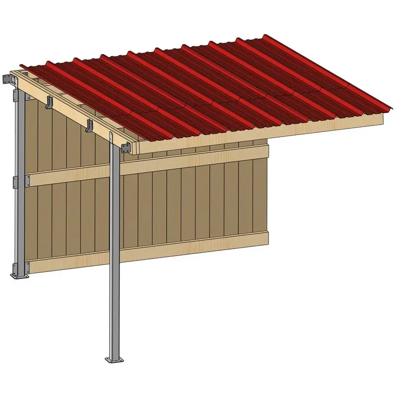 Marque Extension abri prairie SP 3,09x3,18 m clin/bac acier bdx