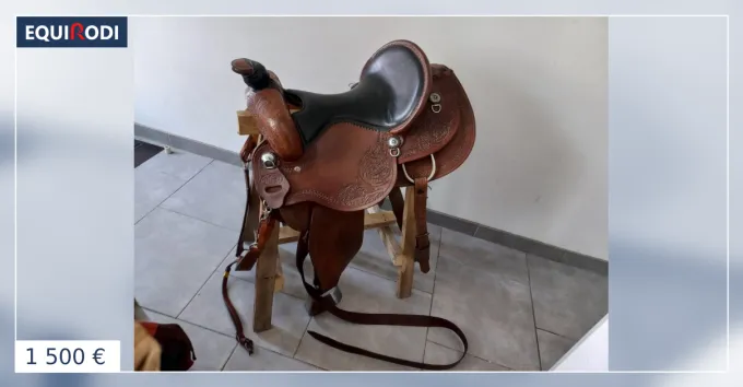 Selle western + tapis + lasso Vente Flash