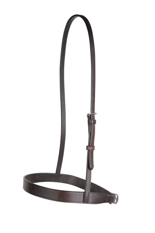 Dernire Chance Muserolle de chasse Cavesson IV Collegiate – Grand cheval – Marron