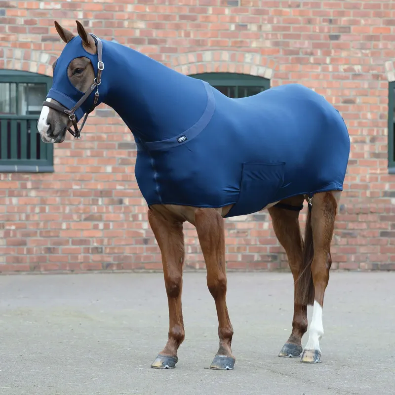 Couverture WeatherBeeta Stretch - Poney - Bleu marine Jusqu puisement Des Stocks