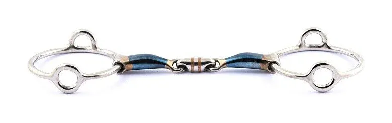 Mors Jump'In Blue Steel releveur double brisure - 125 mm Solde