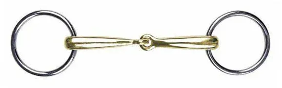 Populaire Mors de filet en maillechort 14 mm HKM - 125 mm - Couleur indicative