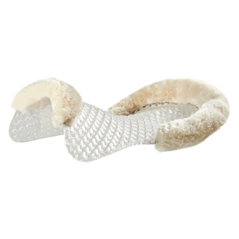 Amortisseur respirant en gel avec dcoupe en laine de mouton Acavallo - Transparent / blanc Bon March