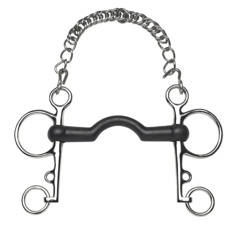 Nouvel Arrivage Mors Pelham Feeling caoutchouc droit passage de langue - 135 mm
