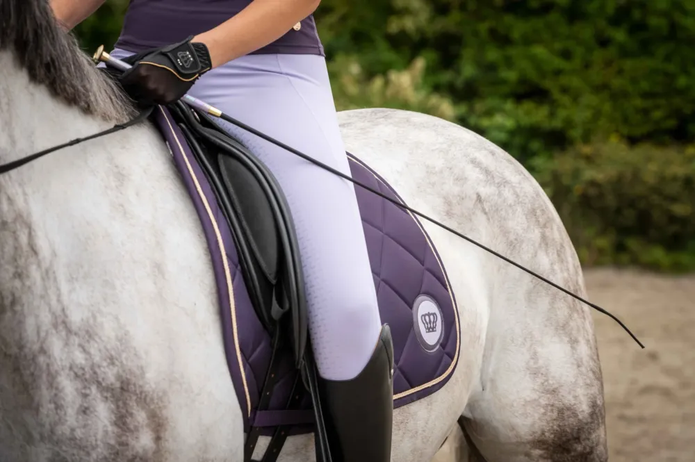 Cravache de dressage Lavender Bay HKM - 110 cm - Lavande Prix Choc