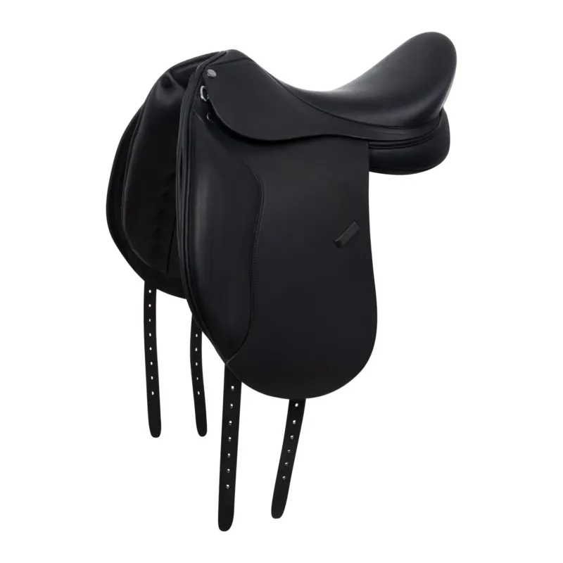 Selle de dressage avec longs taquets Aachen Equestro - 17" - Noir Commander Maintenant