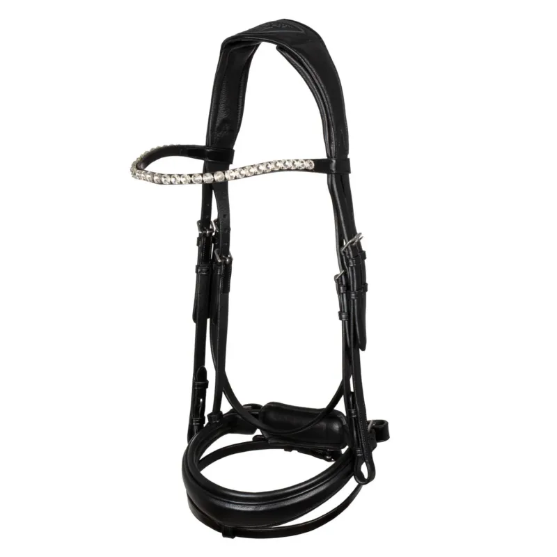 Bridon en cuir de veau Starry Night Acavallo - Cob - Noir Populaire