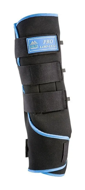 Produit De Marque Gutres de repos Bottes de glace Lami-Cell - Cheval de trait - Noir / bleu