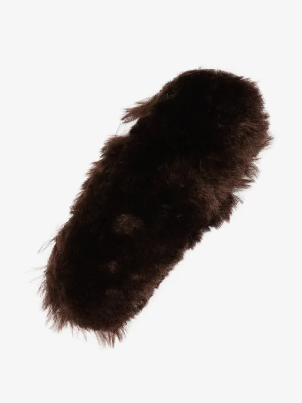 Fourreau de muserolle menton LeMieux Simuwool - Marron Pas Cher