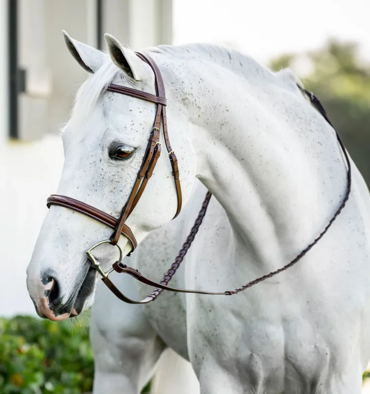 Bridon poney Horseware Cavesson Hunter avec rnes - Mini shetalnd - Marron Offre Du Jour