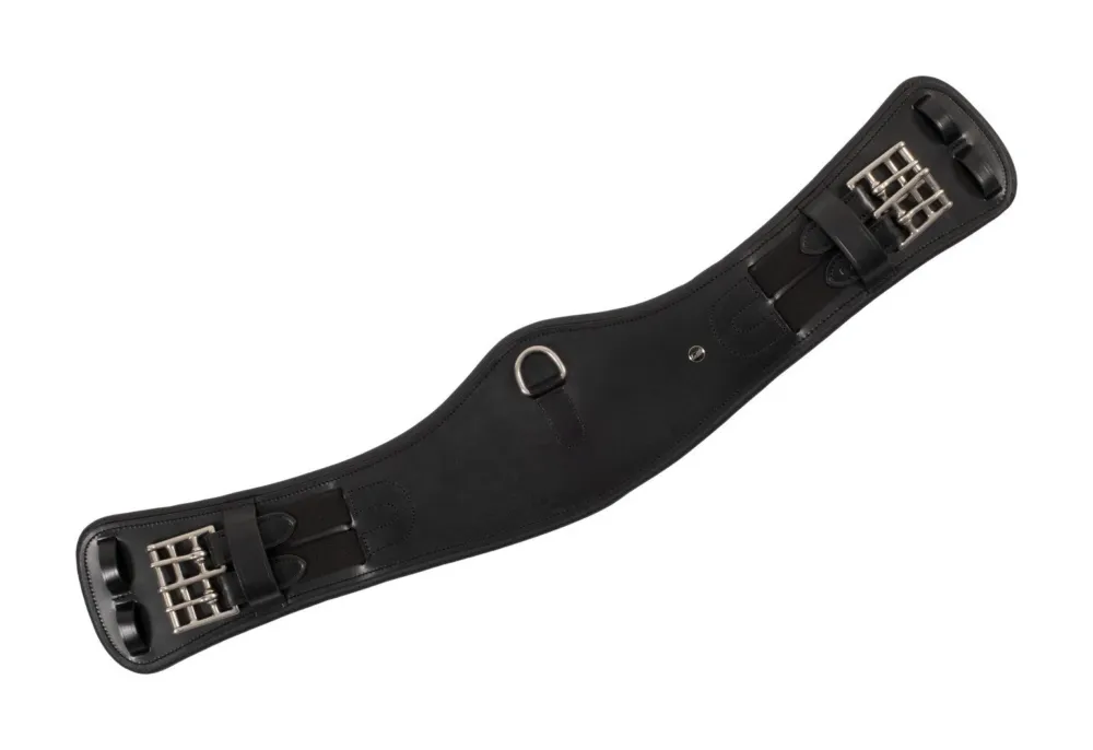 Sangle de dressage anatomique Equestro avec badge logo – 85 cm – Noir Vente Directe