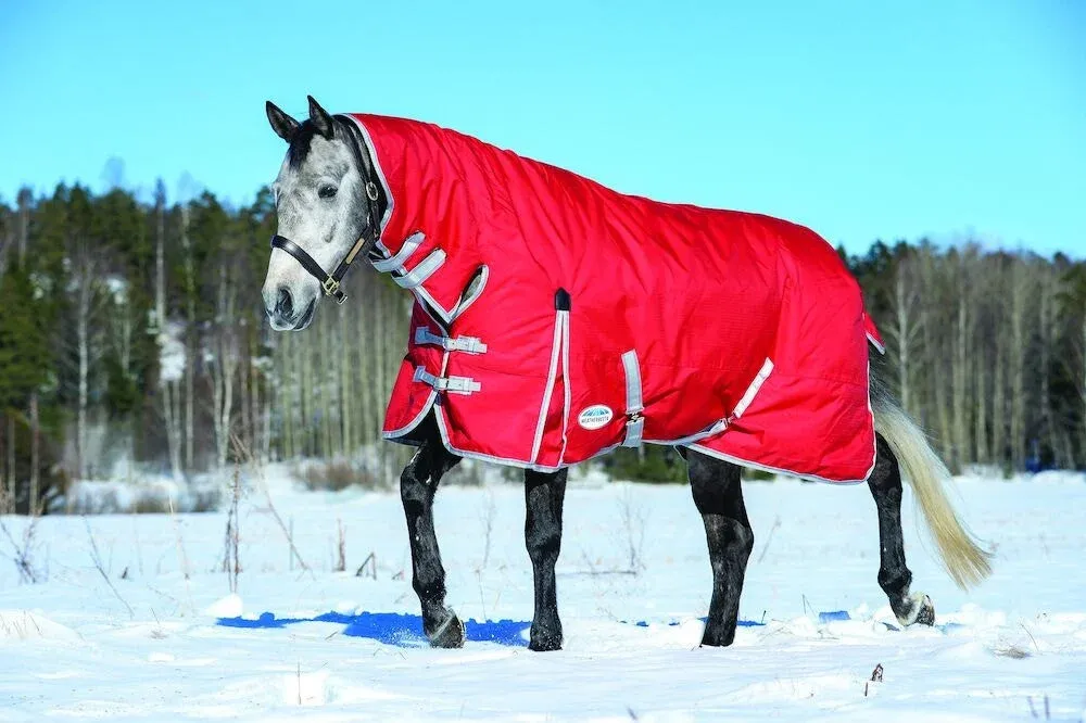 Nouveaut Couverture d'extrieur Combo 300g Weatherbeeta ComFiTec Classic - 90 cm - Rouge / argent / bleu marine