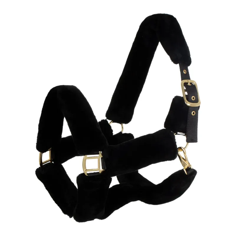 Licol nylon Supreme doubl laine synthtique Premium - Cheval - Noir Vente Directe