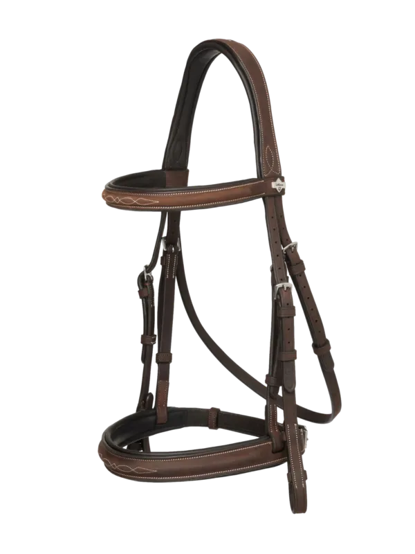 Bridon Hunter avec lacets LeMieux - Cheval - Havane / argent Prix Bas
