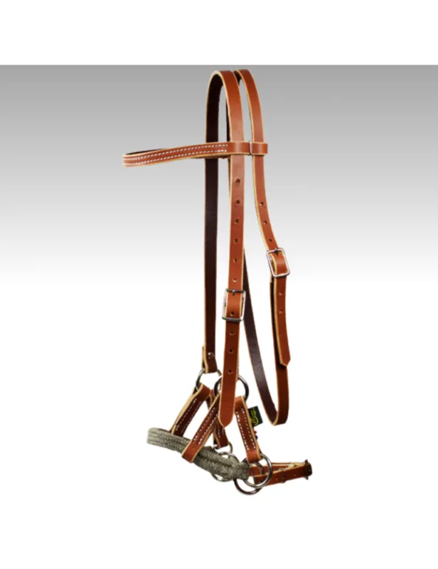 Side-pull cuir polytresse plate – Havane – Testa Di Moro Super Prix