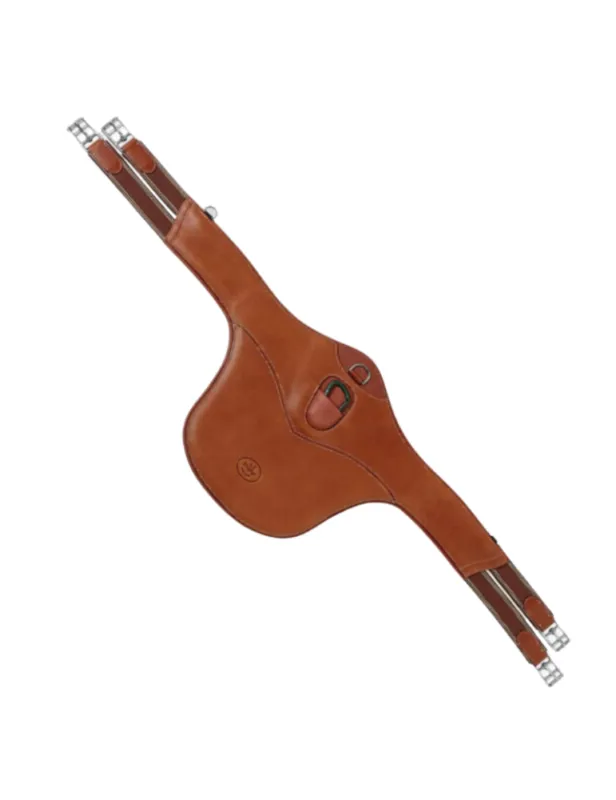 Sangle bavette avec lastique – 135cm – Cognac (cuir: Lux ) Haute Qualit