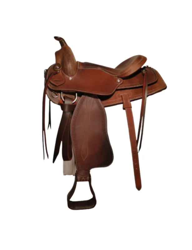 Selle western cuir chocolat - SB - chocolat - 14'' Dernire Chance