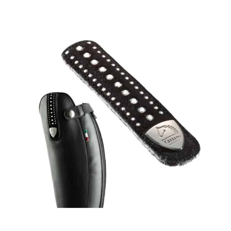 Nouvelle Collection Dcoration interchangeable pour bottes – TATTINI – Cuir lisse noir