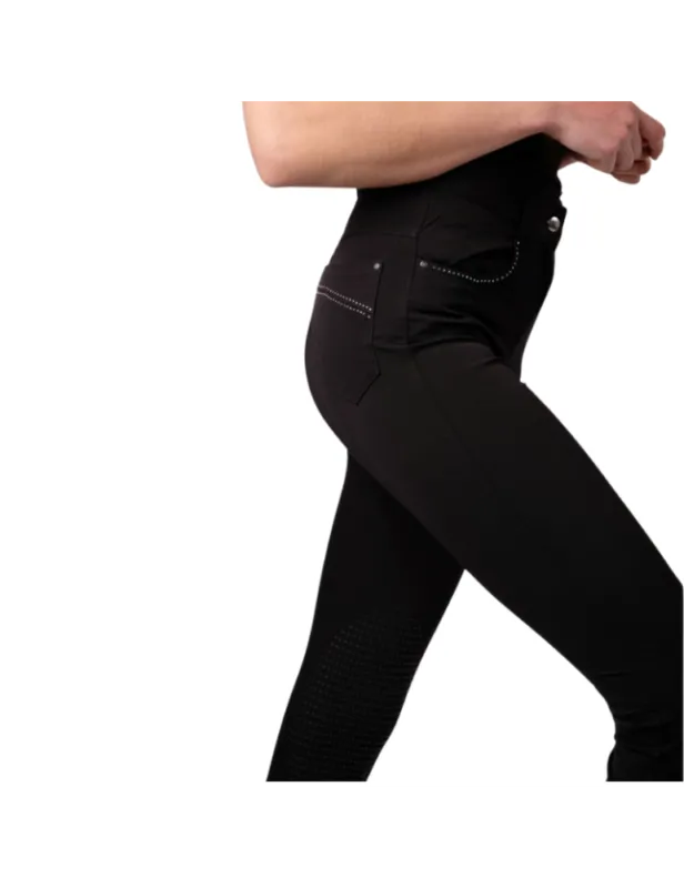Pantalon Lina cristal REBEL - MONTAR - 42 - noir Pas Cher