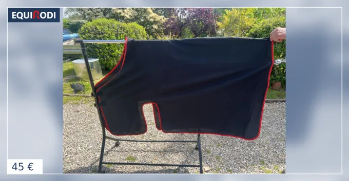 Couverture Caparaon noir et rouge Poney shetland Meilleur Choix