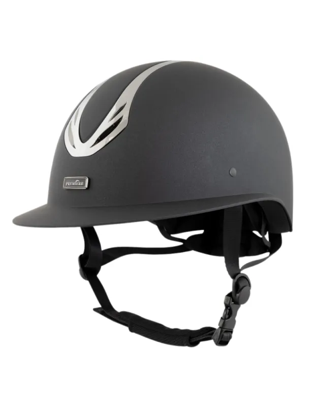 Casque d&rsquo;quitation Ambrosia – PREMIERE – noir – 52-54 Expdition Rapide