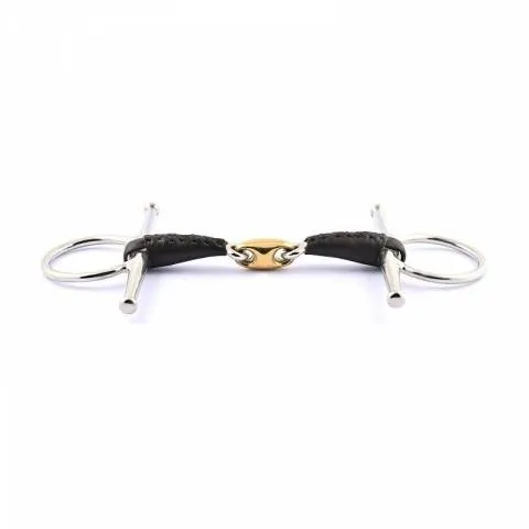 Paiement Scuris Mors aiguilles double brisure recouvert de cuir - Jump'in - 115 mm