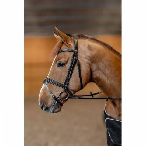 Bridon padded HFI - anatomique rembourr, cuir souple - Full Size - Havane Remise