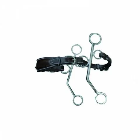 Hackamore cuir branches longues - Jump'in - Havane Nouvel Arrivage