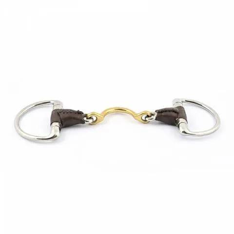 Mors olives double brisure avec passage de langue recouvert de cuir - 125 mm Commande En Gros