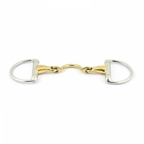 Mors olives double brisure avec passage de langue - Jump in - 125 mm Haute Qualit
