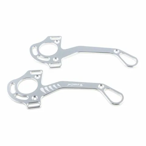 Branches de hackamore longues en aluminium Jin Stirrup – BLEU Prix Cass