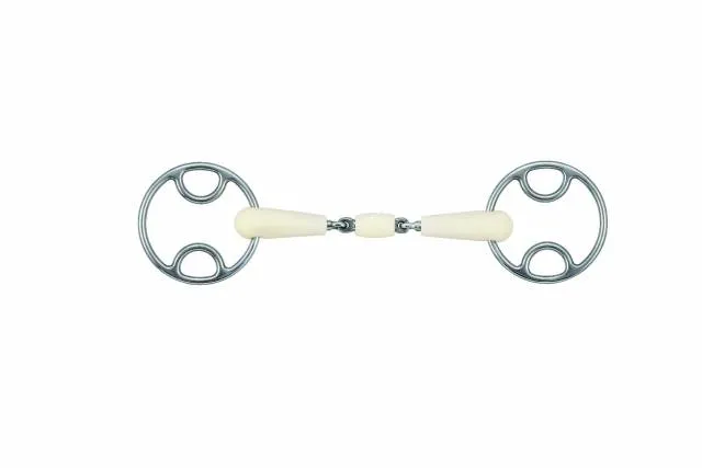 Produit De Marque Mors Happy Mouth Loop Ring Double Joint - Biarritz - 125 mm