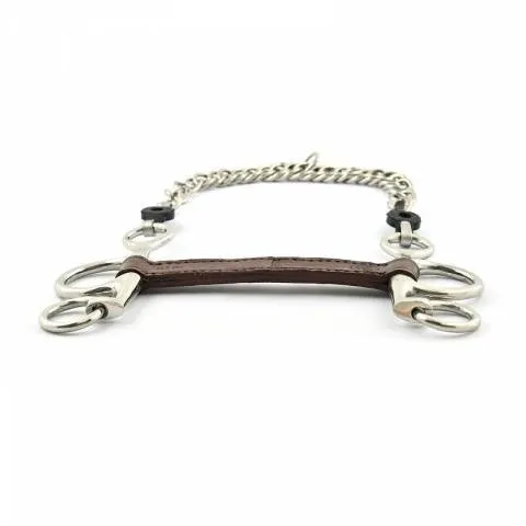 Mors en cuir Pelham petites branches droit - Jump in - 125 mm Prix Rduit