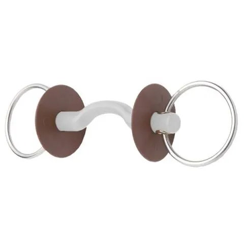 Mors 2 anneaux passage de langue Beris - 120 MM - diamtre anneaux 6cm /canons soft Meilleure Vente