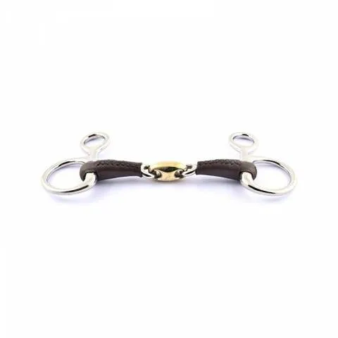 Mors Baucher double brisure recouvert de cuir - Jump in - 125 mm Remise