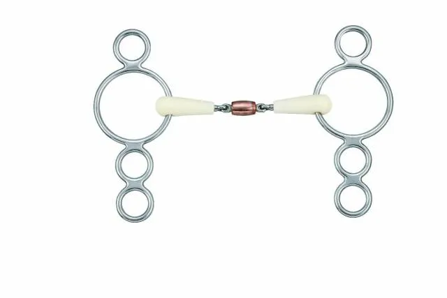 Mors double brisure 4 anneaux - Happy Mouth - 115 CM Livraison Express
