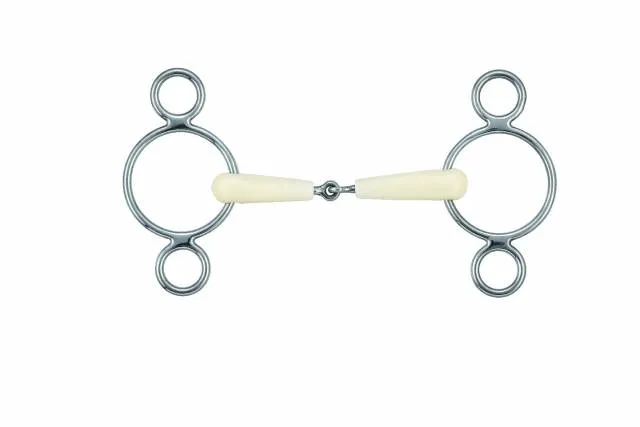 Mors pessoa 3 anneaux simple brisure - Happy mouth - 115 CM Achat Immdiat