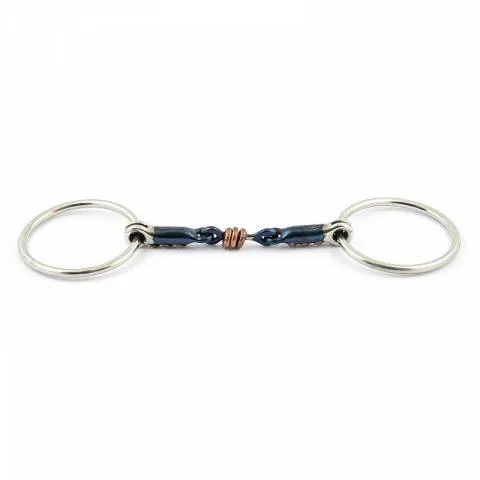 Certifi Mors Blue Steel double brisure et incrustation cuivre - 125 mm