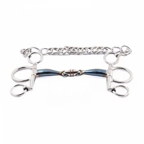Mors Pelham petites branches double brisure blue steel - Jump'in - 125 mm Bon March