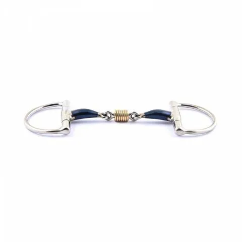 Vente Flash Mors olives blue steel avec double brisure et anneaux en cuivre - 125 mm