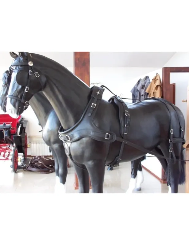 Vente Flash Harnais biothane en simple avec collier bricole - SB - noir - poney