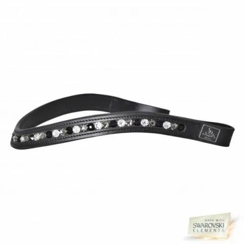 Frontal SWAROVSKI Noir mix Cuir noir - SD Design - Noir - Cob Prix Cass