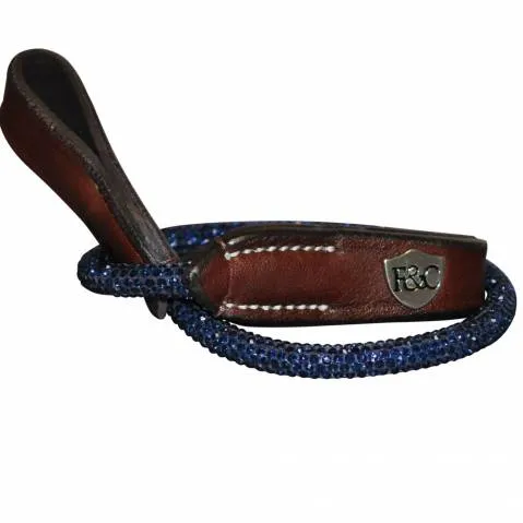 Frontal sparkle Flag's&cup - flags and cup - cuir avec strass - Marron - argent - Poney Top Vente