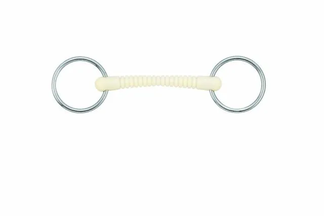 Mors droit ribbed loose ring - Happy Mouth - 115 CM Offre Du Jour