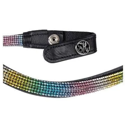 Meilleure Vente Frontal Rainbow – HARRY&rsquo;S HORSE – Cuir avec cristaux – Multicolore – Cob