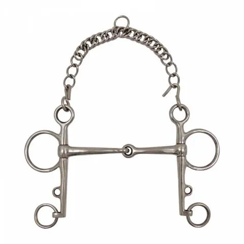 Mors pelham bris inox - double brisure - 115 Offre Limite