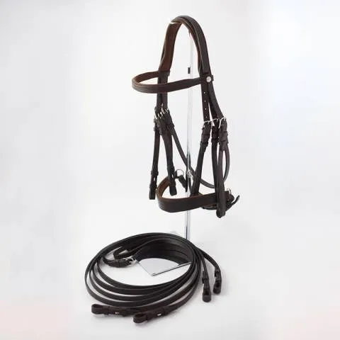 Must-Have Bride de dressage - Atelier de Pravins - Cuir naturel - Cob - Pur-sang (M)